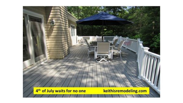 TREX Island Mist decking, room for entertaining