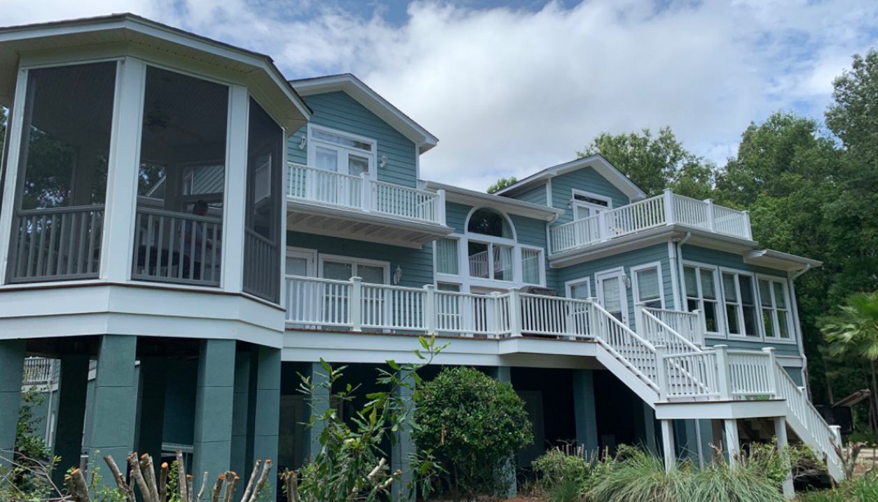White transcend railing