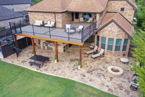 Trex Balcony Dry Deck with Rain Escapes & Outdoor Living Space