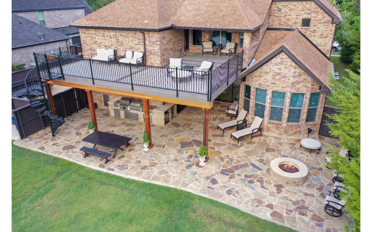 Trex Balcony Dry Deck with Rain Escapes & Outdoor Living Space