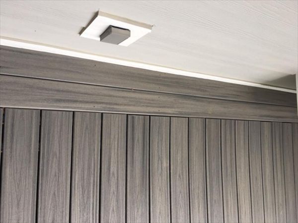 Trex Transcend Island Mist looks fantastic with white trim &amp; grey siding