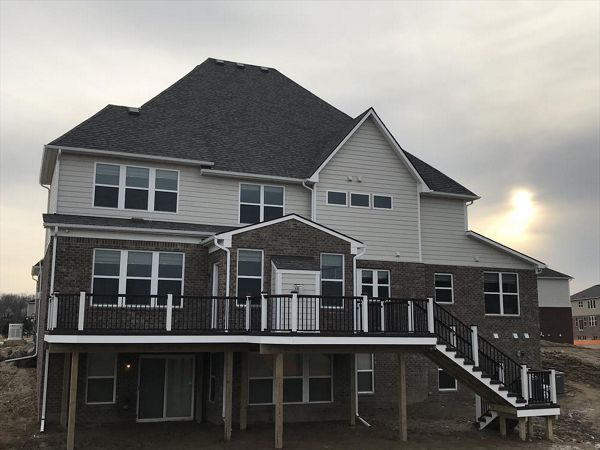 Lava Rock Decking with Black signature rail