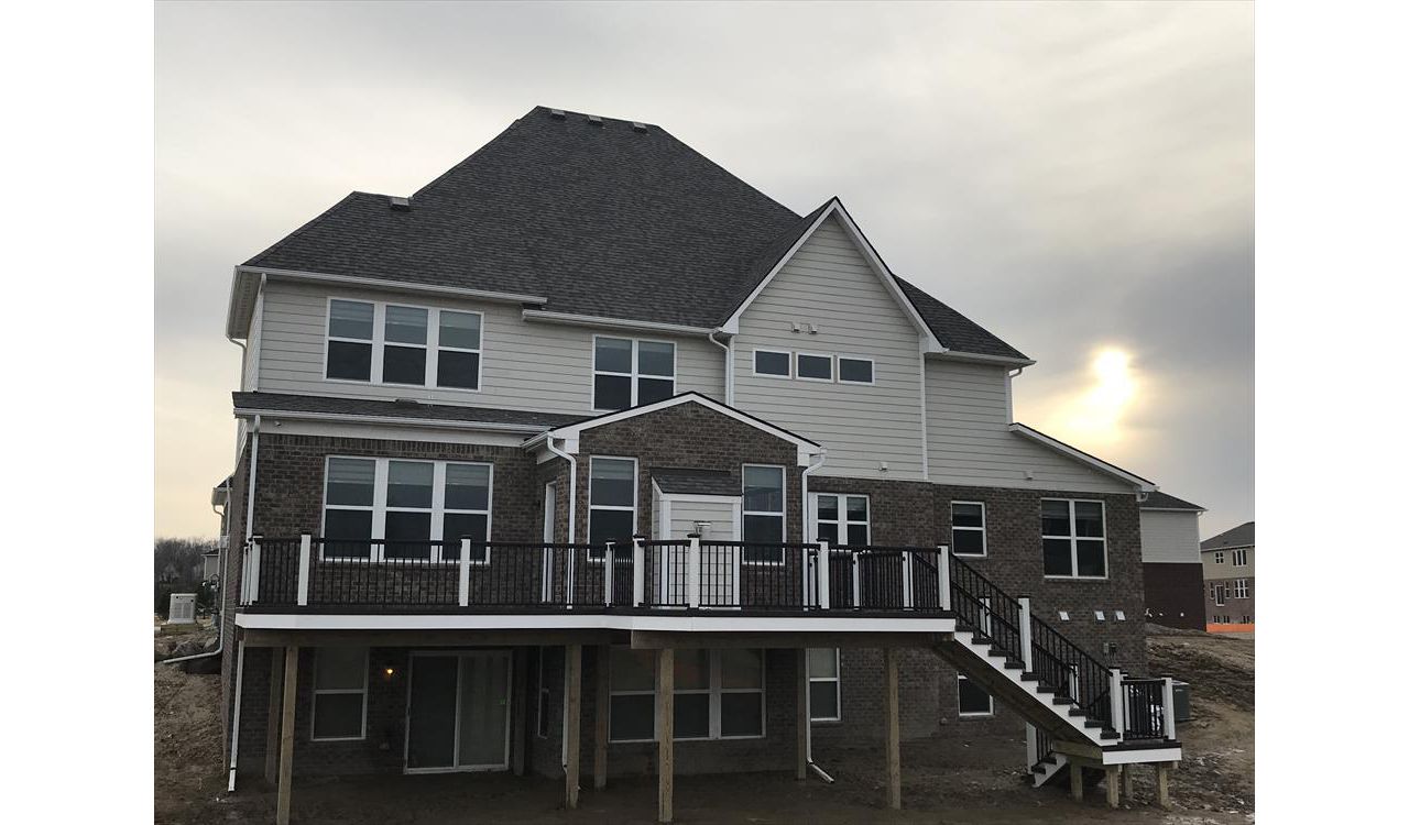 Lava Rock Decking with Black signature rail
