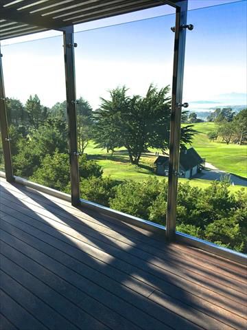 Trex Transcend Glass windscreen decking Berkeley El Cerrito