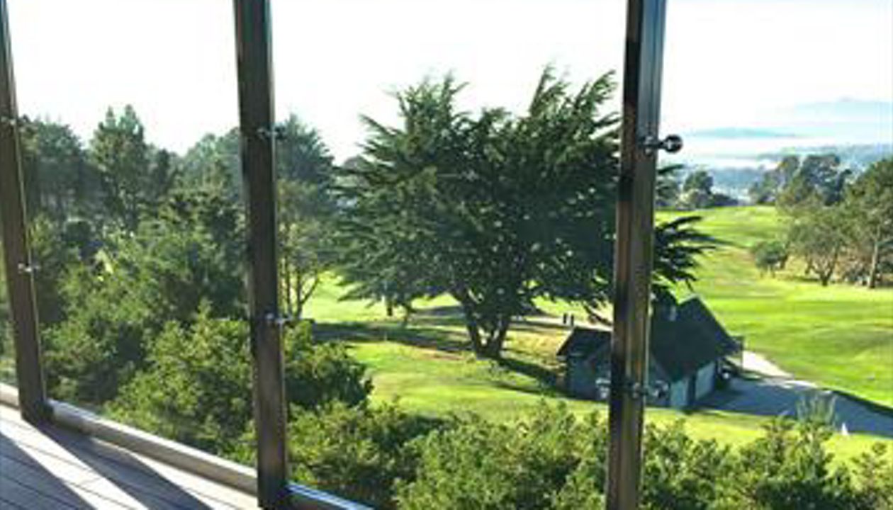 Trex Transcend Glass windscreen decking Berkeley El Cerrito