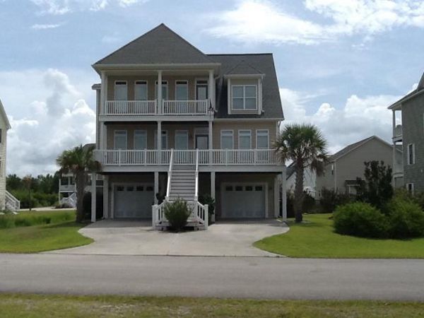 Huge Trex Beach Dune porches on this island home