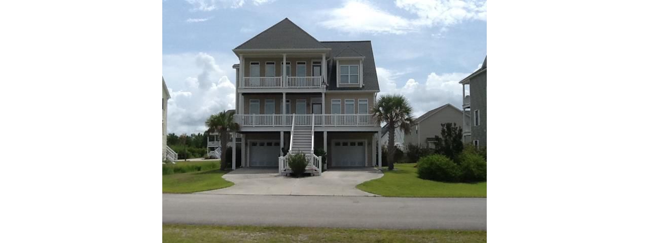 Huge Trex Beach Dune porches on this island home