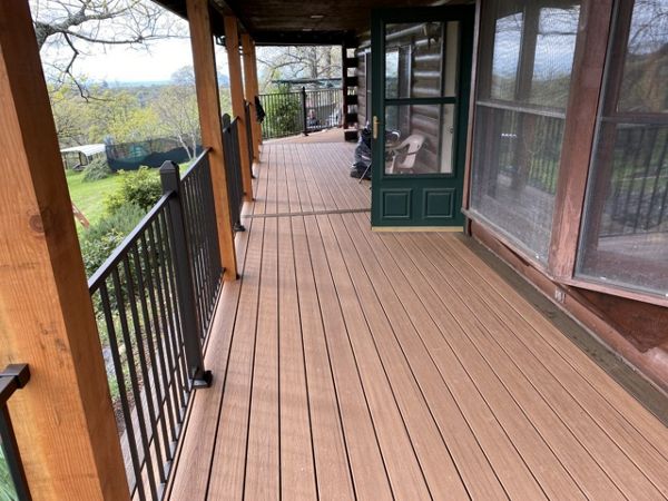 Tiki Torch Decking with Spiced Rum Boarder Placerville, CA