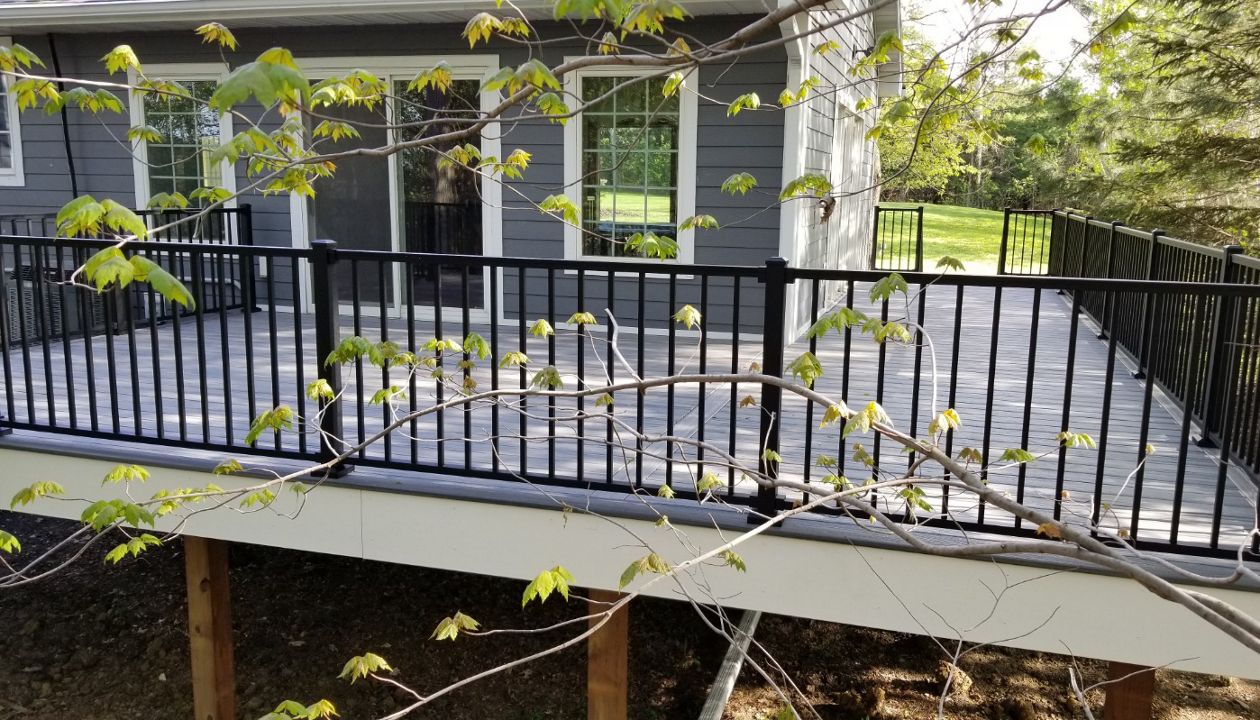 Transcend Island Mist Decking, Black Signature Rails, Zumbrota MN