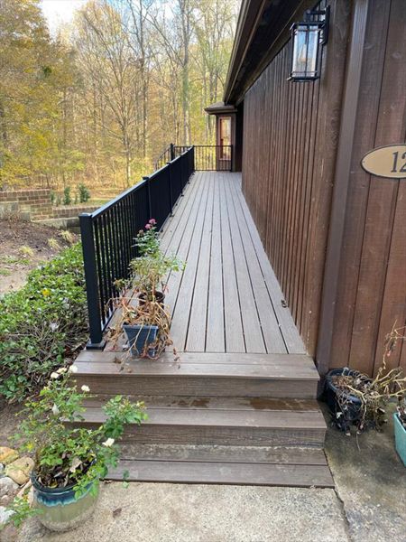 Front Entry with Spiced Run and Signature Railing