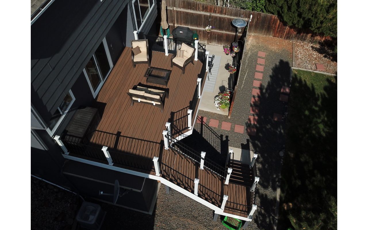 Parker, CO Trex Toasted Sand Deck with Trex Universal White Fascia