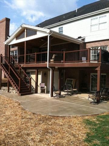 Fire Pit decking and railing