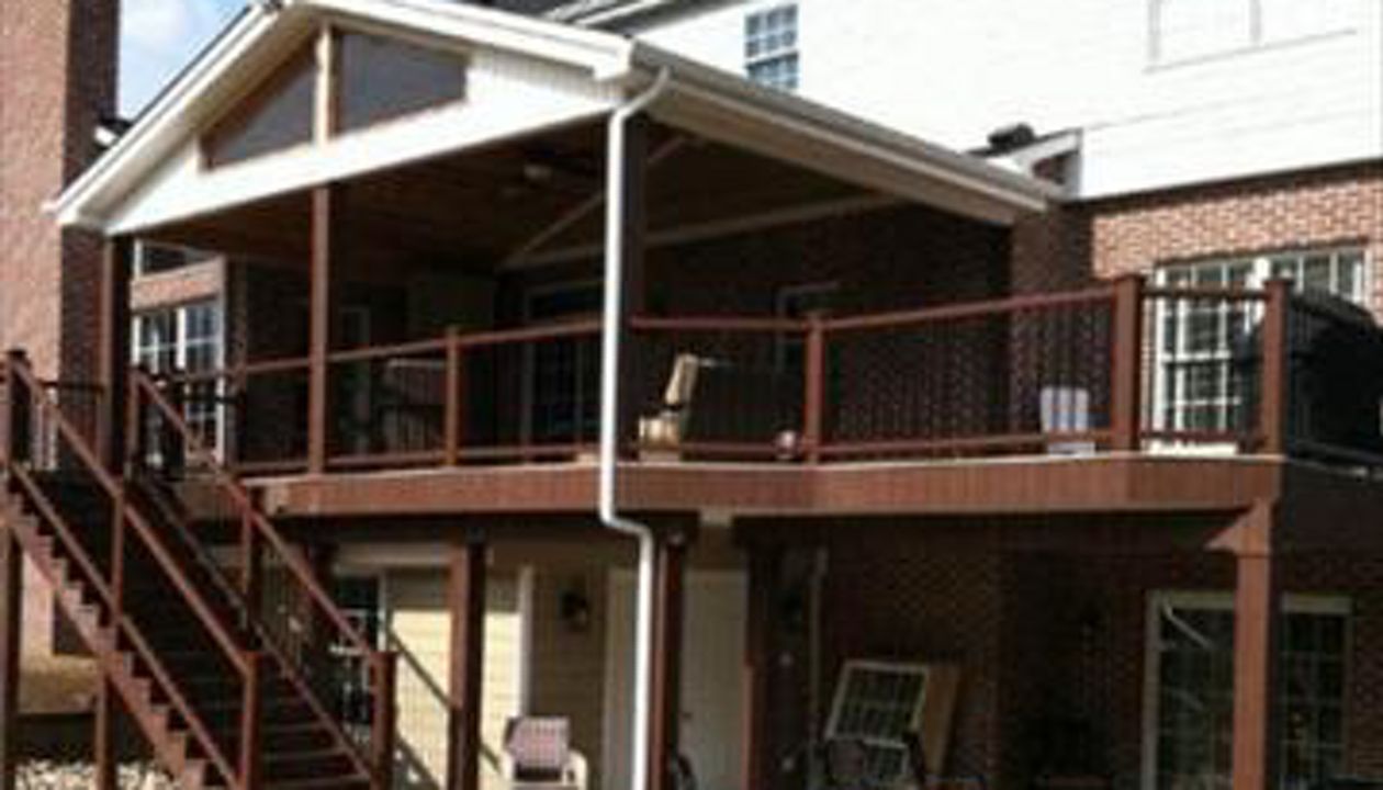 Fire Pit decking and railing