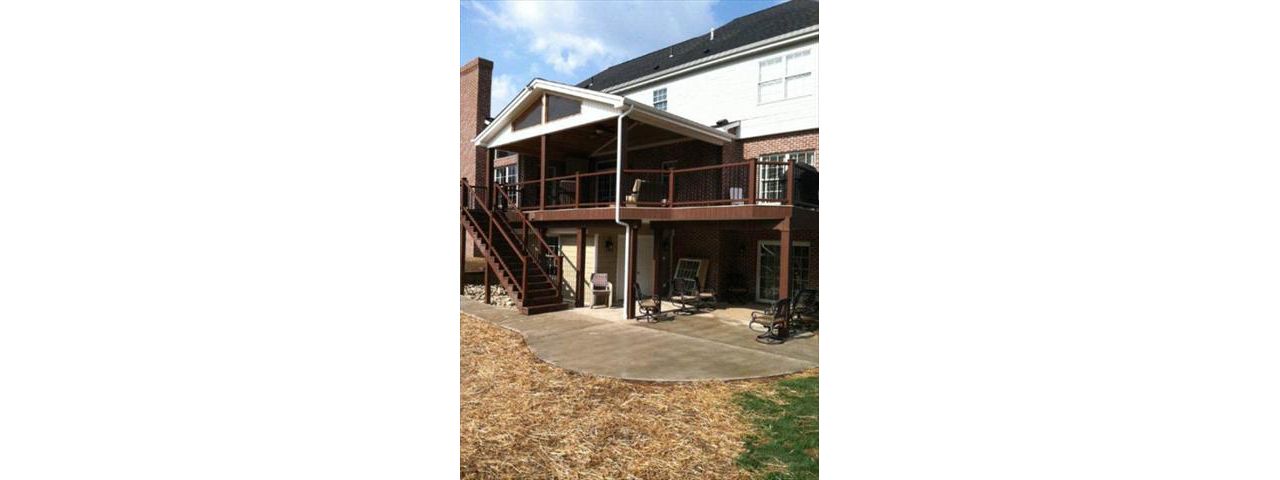 Fire Pit decking and railing