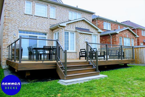 Newman Decks Trex composite with Aluminum Glass Railings