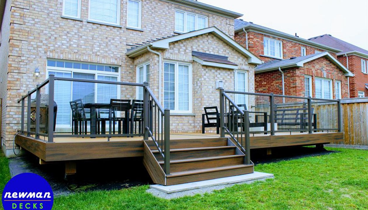 Newman Decks Trex composite with Aluminum Glass Railings
