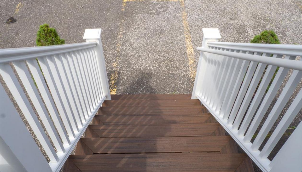 Multi-level Deck and Screened Porch, Trex Transcend, Spiced Rum, Wilton, CT