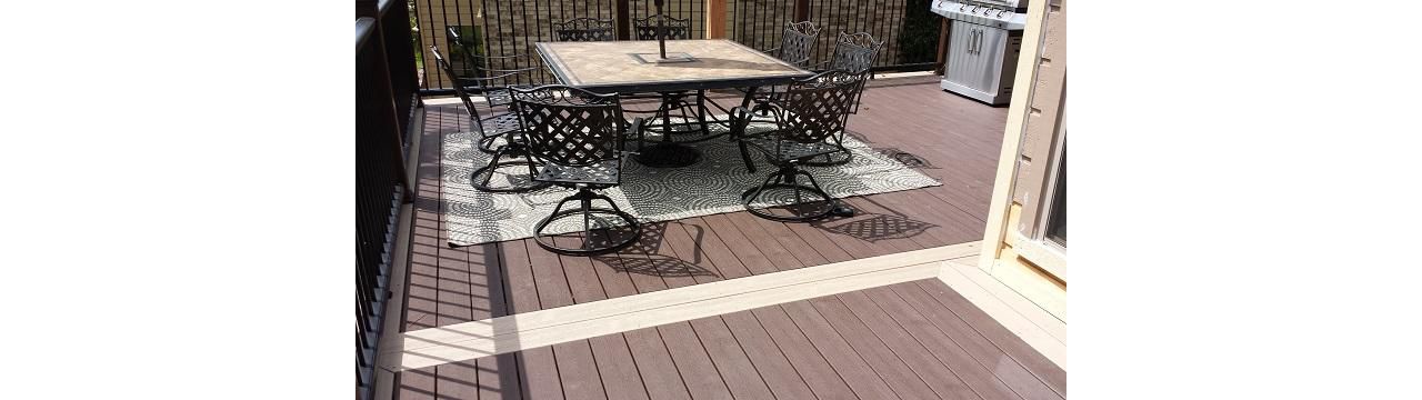 Black Transcend Handrail and Transcend decking