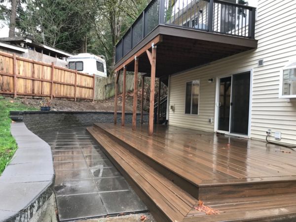 TREX Transcend Spice Rum in Port Orchard Wa by Million’s Custom Landscaping and Decks
