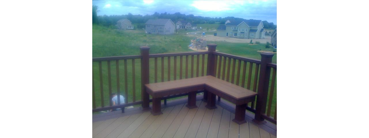 bench seat and railing
