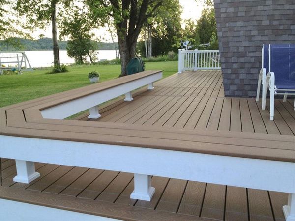 Trex Decking with built in lights and benches