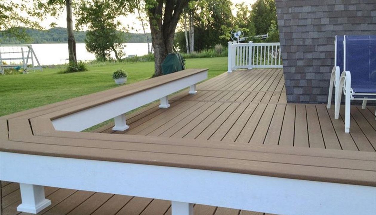 Trex Decking with built in lights and benches