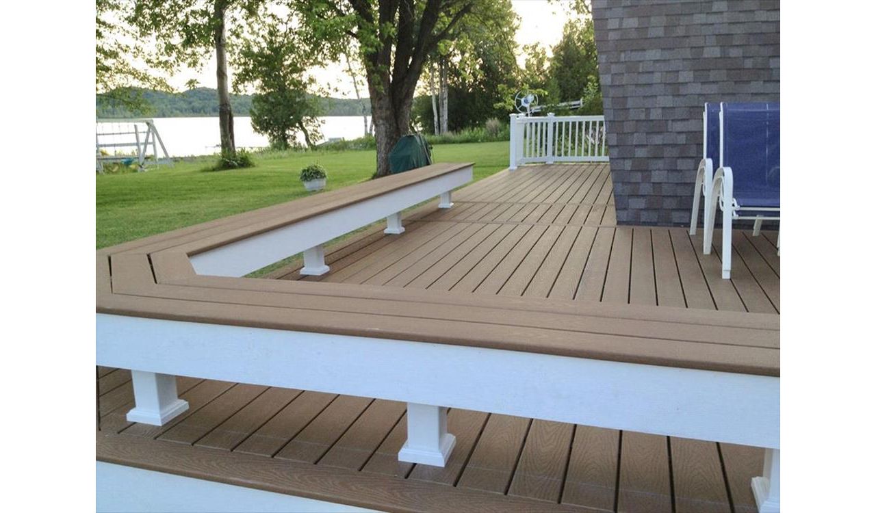 Trex Decking with built in lights and benches
