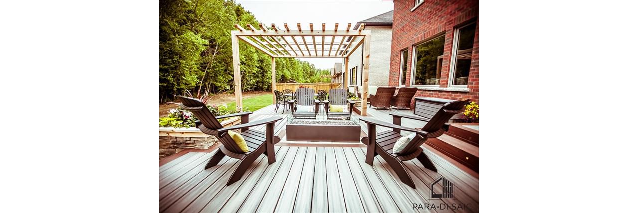 Trex IslandMist and Lava Rock deck, Oshawa Ontario
