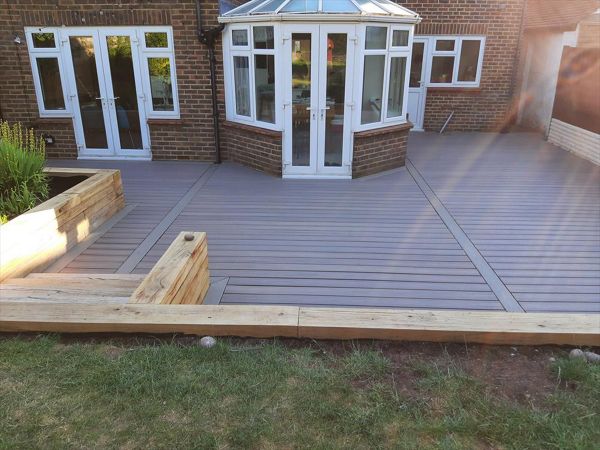 Ewell, Surrey Trex Enhance Naturals Foggy Wharf Oilcanfinish Outdoor Living