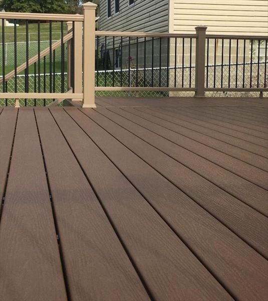 Saddle Brown with Rope Swing Transcend Rail