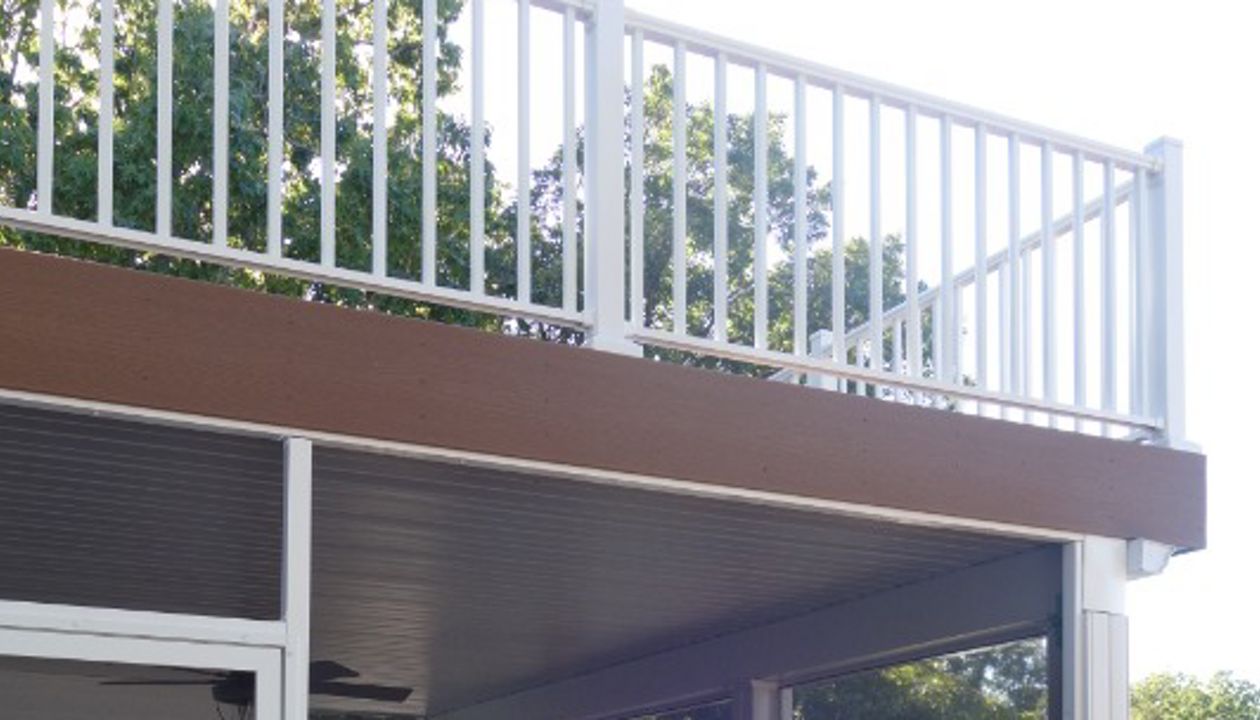 Screened in Deck with Trex Rainescape installed in ceiling done in Lake Ozark, MO