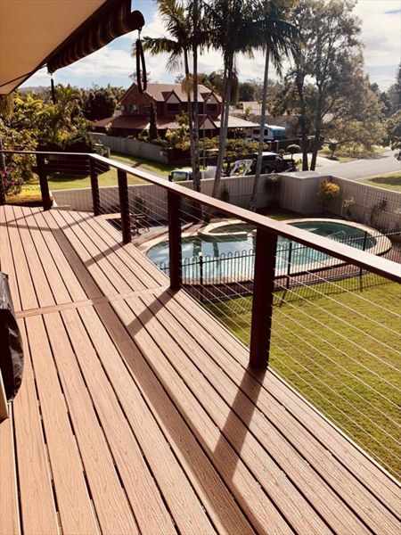 New Tiki Torch deck over looking the pool