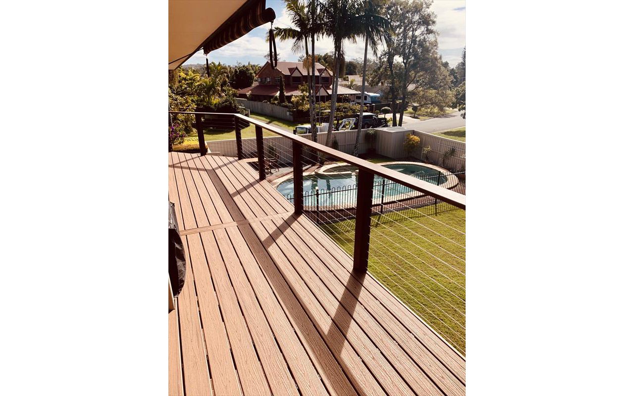 New Tiki Torch deck over looking the pool