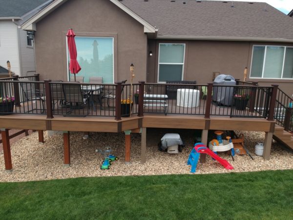 Trex Transcend Spiced Rum & Havana Gold Decking in Colorado Springs Colorado