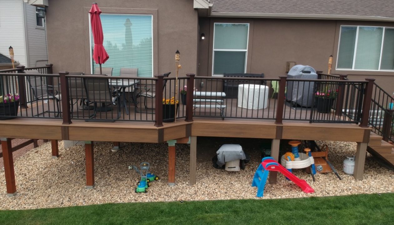 Trex Transcend Spiced Rum & Havana Gold Decking in Colorado Springs Colorado