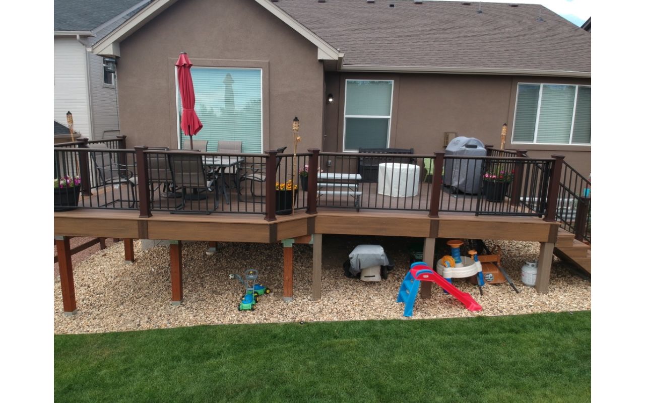 Trex Transcend Spiced Rum & Havana Gold Decking in Colorado Springs Colorado