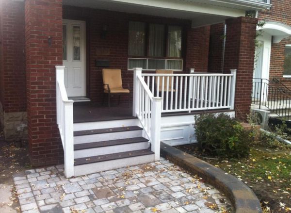 TREX WHITE ALUMINUM RAILINGS STONEC WORK VAUGHAN THORNHILL NORTH EAST YORK