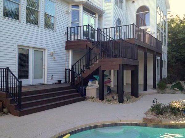 Multi-level Trex composite decking, Missouri