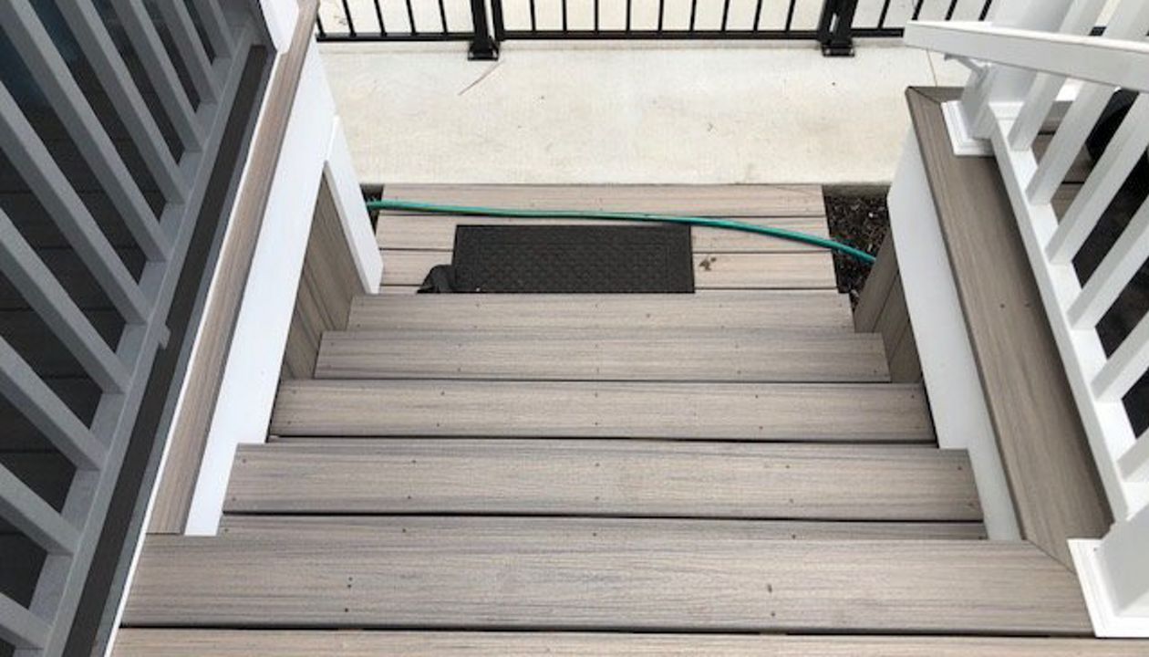 Trex Enhance Naturals Rocky Harbor stairs are splinter-free & slip-resistant