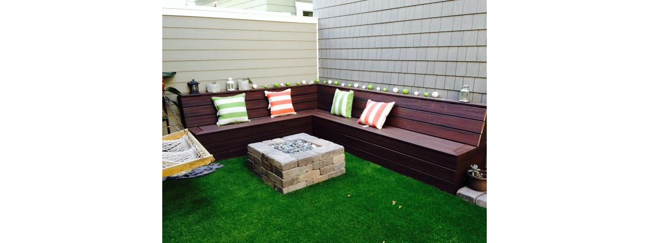 Lava Rock Bench