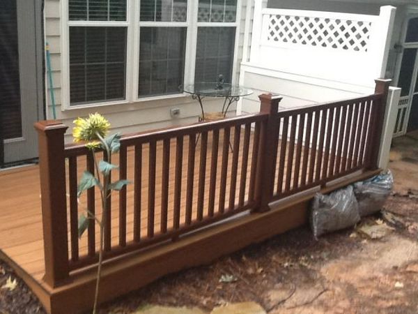 Trex Transcend Fire Pit Rails compliment Tiki Torch