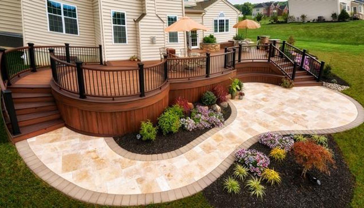 Trex deck.Spiced Rum and Vintage Lantern Deck Hilltown PA