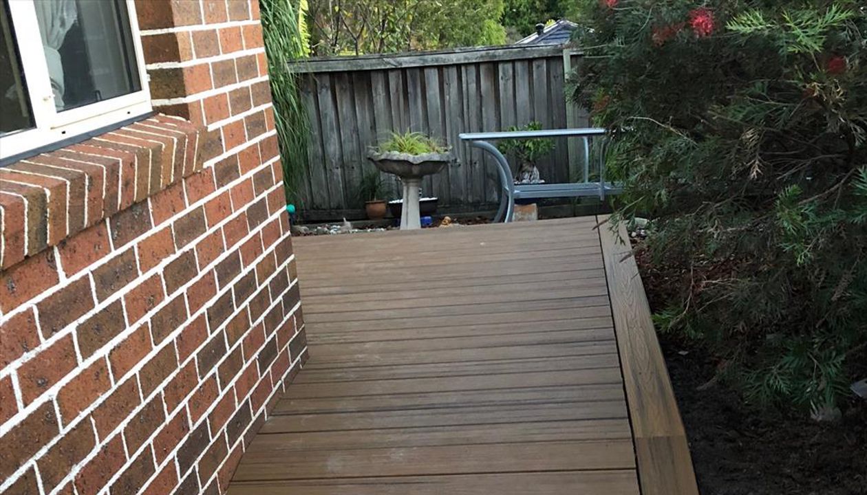 The client wanted a small ramp access to make it easy to move bins on and off the deck.