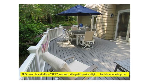 TREX Island Mist decking, room for entertaining