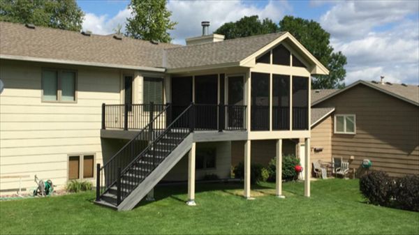 Maple Grove, MN Screen Porch with Island Mist Decking