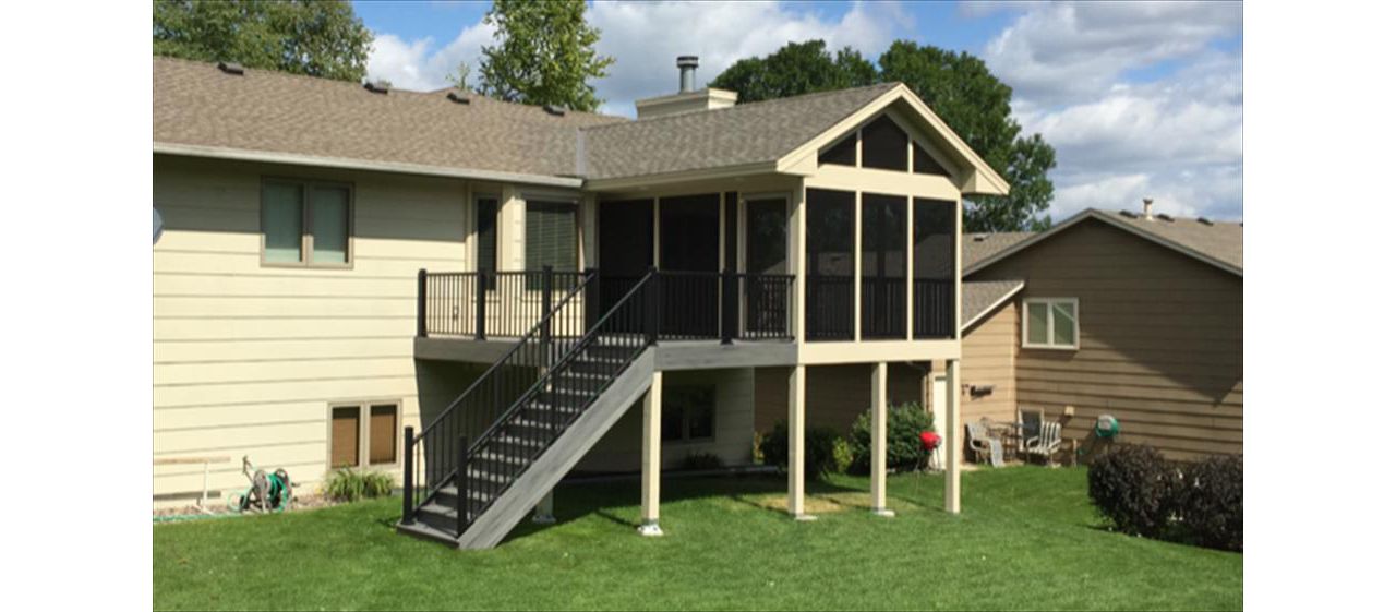 Maple Grove, MN Screen Porch with Island Mist Decking