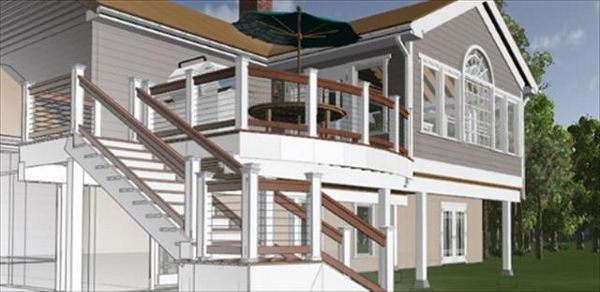 3D rendering - Full service deck builder