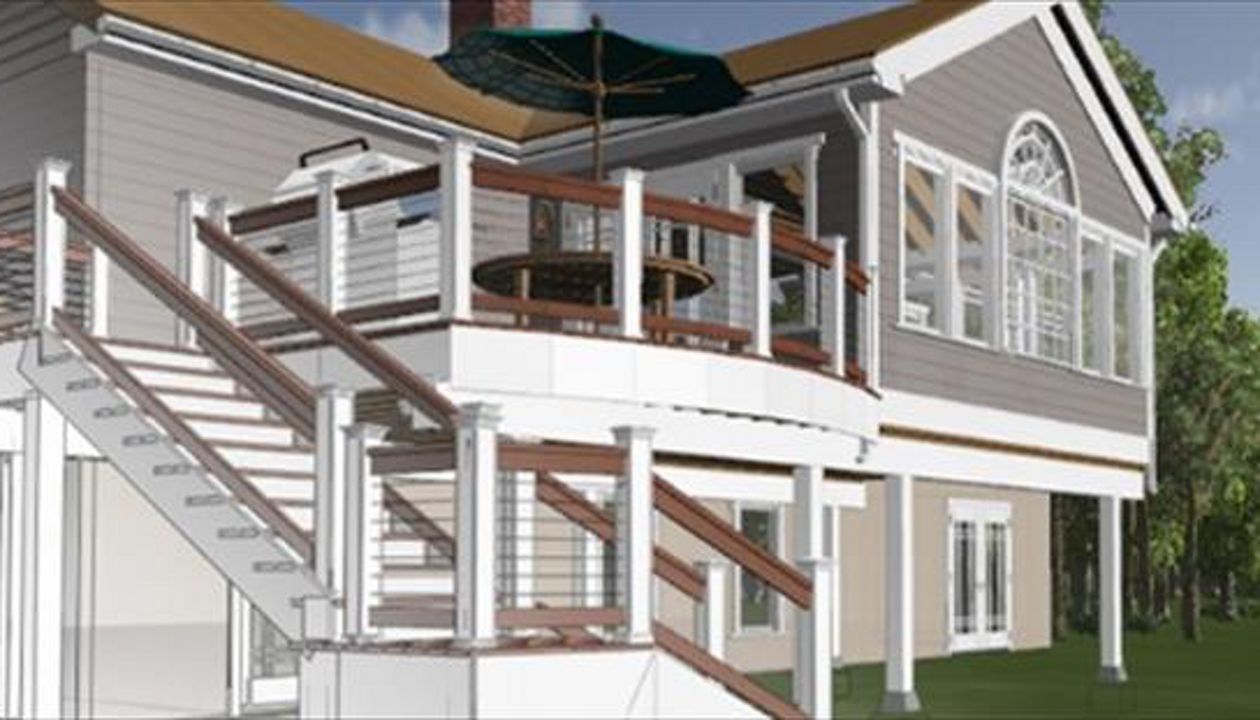 3D rendering - Full service deck builder