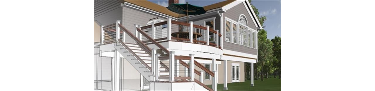 3D rendering - Full service deck builder