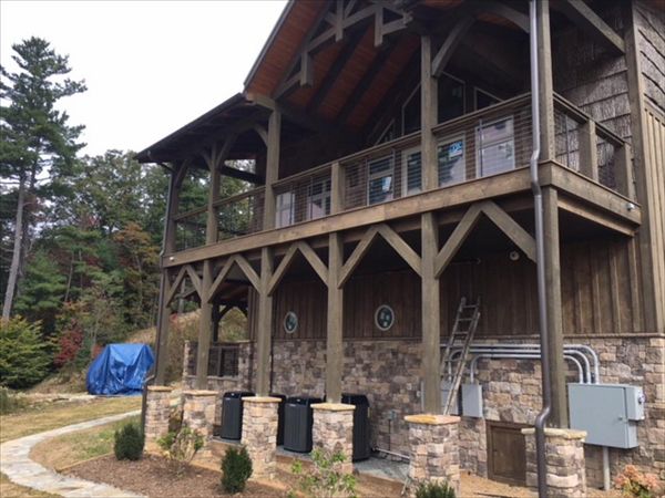 Trex Transcend Havana Gold deck off of guest quarters.